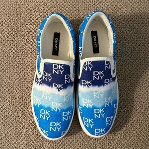DKNY slip on skate shoes, blue, size 9